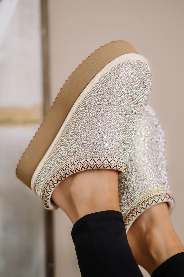 Do Not Disturb Rhinestone Slip On Shoes