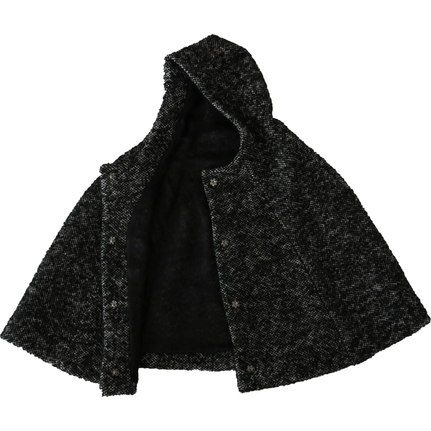 Dolce & Gabbana Elegant Gray Wool Hooded Scarf by Iconic Italian Label