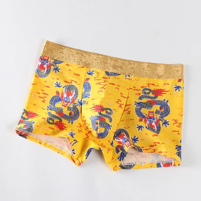 Dragon Printed Breathable Cotton Boxer