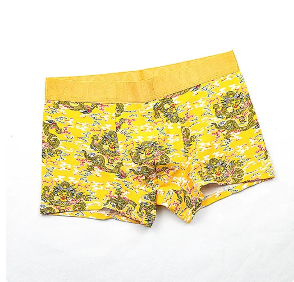 Dragon Printed Breathable Cotton Boxer