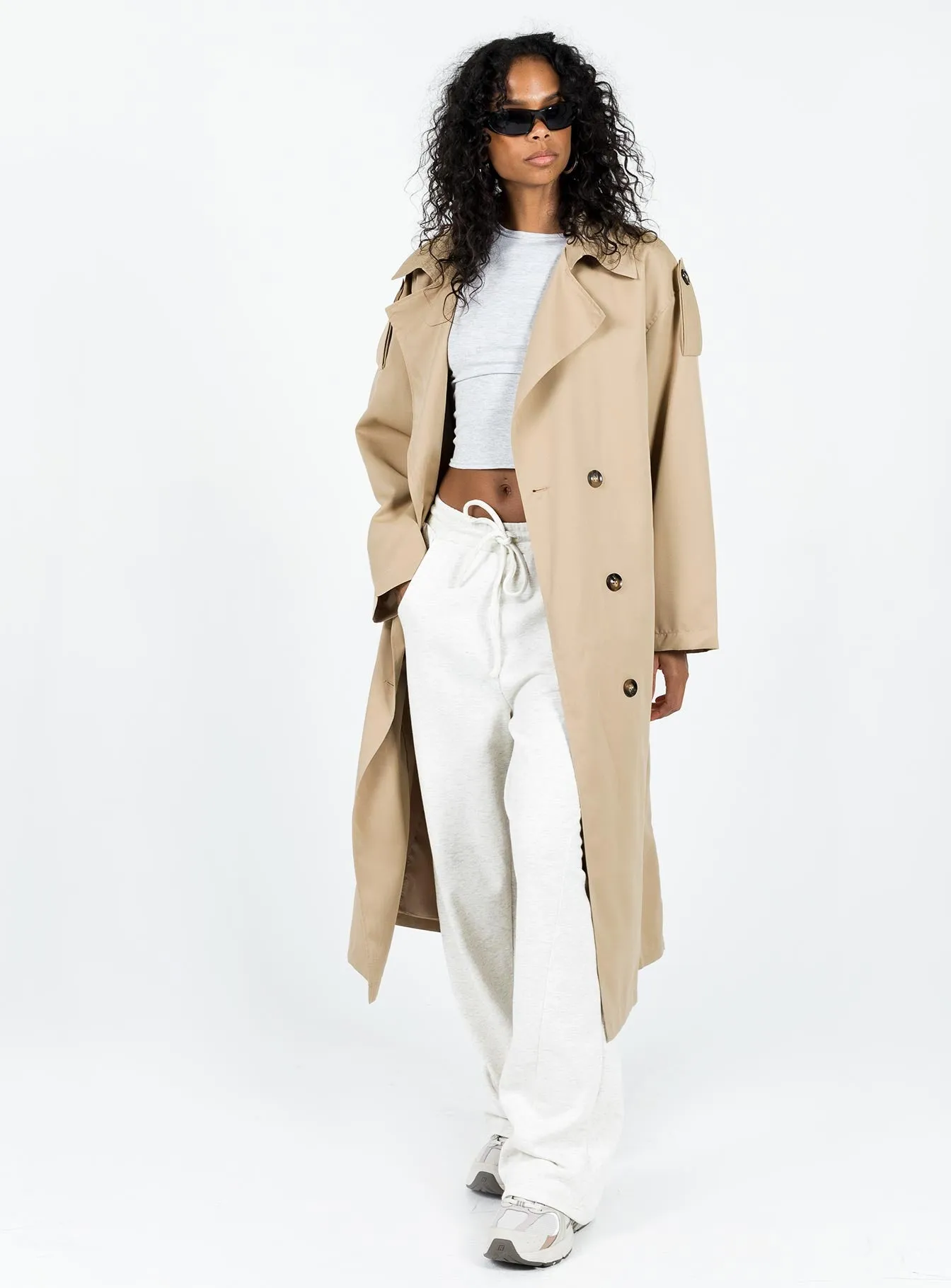 Elgata Trench Coat Beige