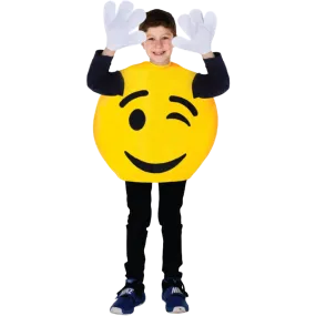 Emoji Wink Smiley Costume - Kids