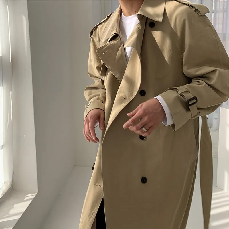 England Khaki Mid Length Trench Coat