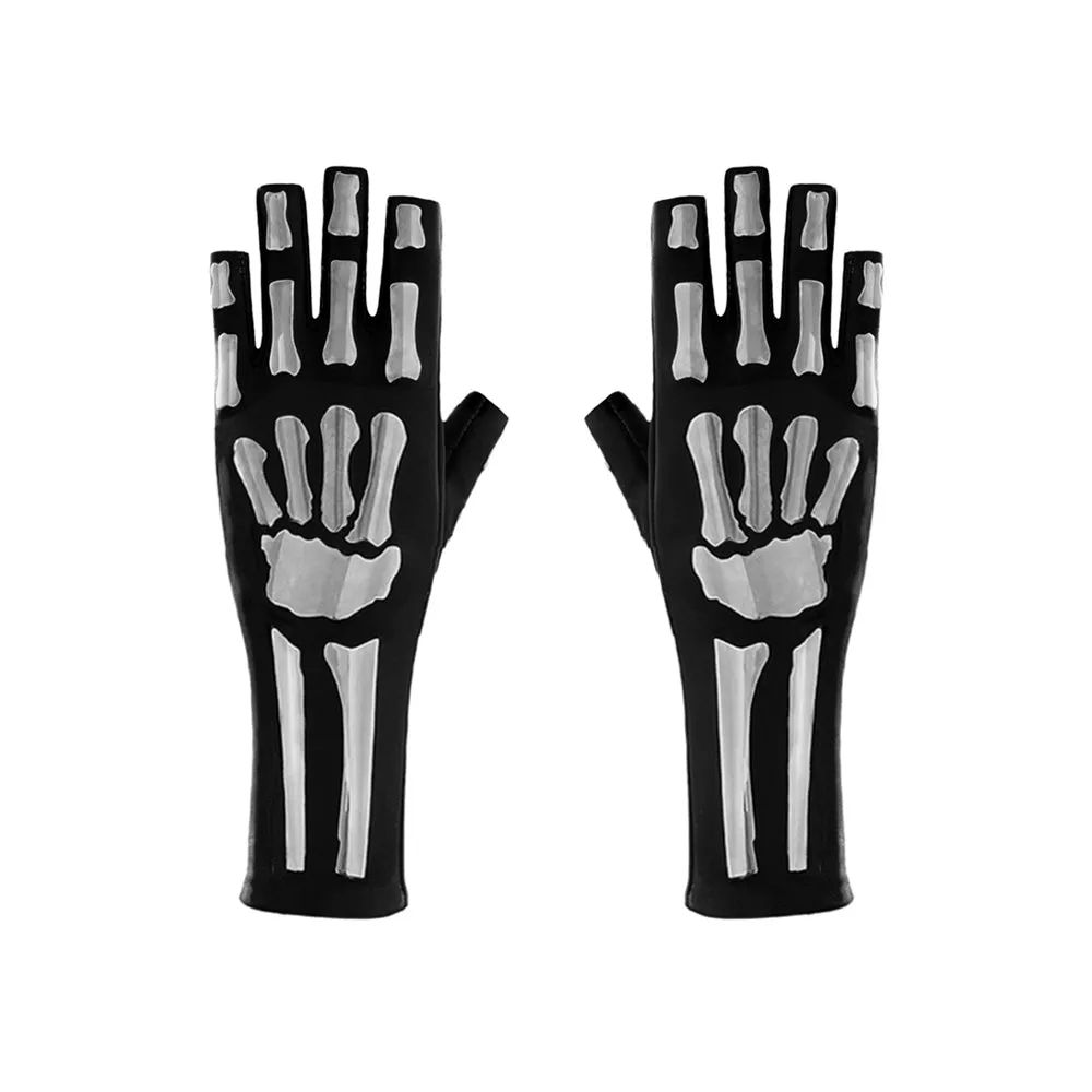 FINGERLESS EXTENDED METAL BONES GLOVES