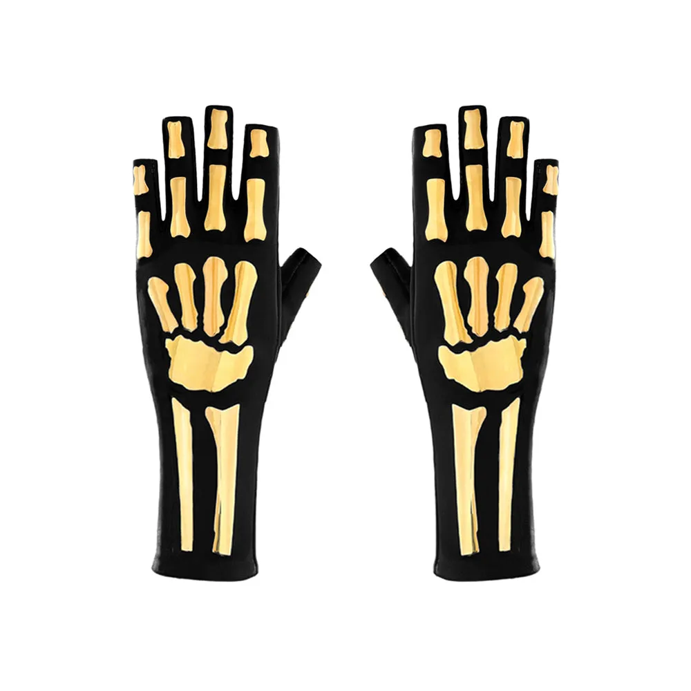 FINGERLESS EXTENDED METAL BONES GLOVES