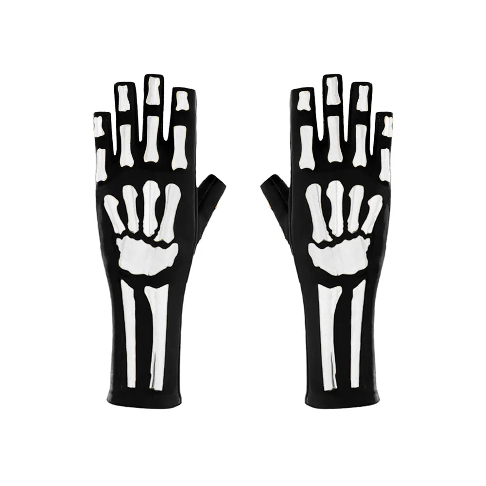 FINGERLESS EXTENDED METAL BONES GLOVES