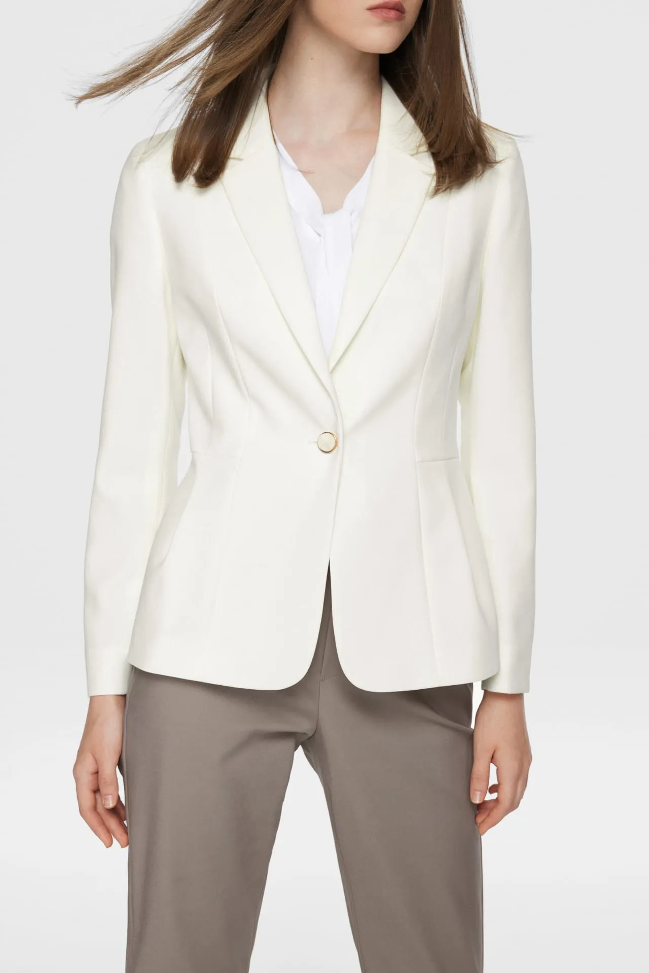 Flexi Crepe Suit Blazer with Scarf