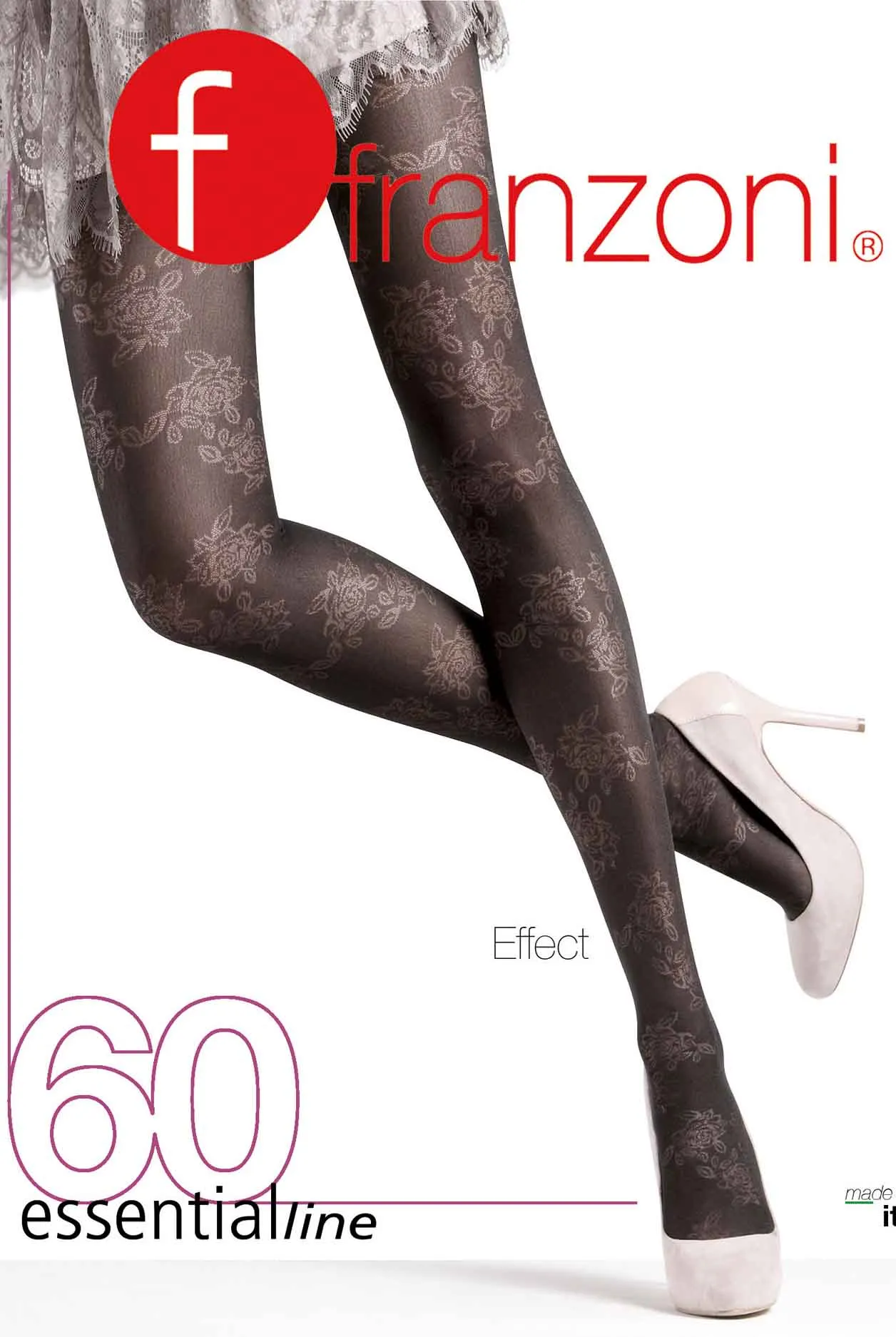 Franzoni Effect Lace Floral Semi Opaque Patterned Tights