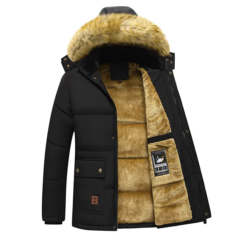 Funki Buys | Jackets | Men's Warm Winter Hooded Fleece Parka