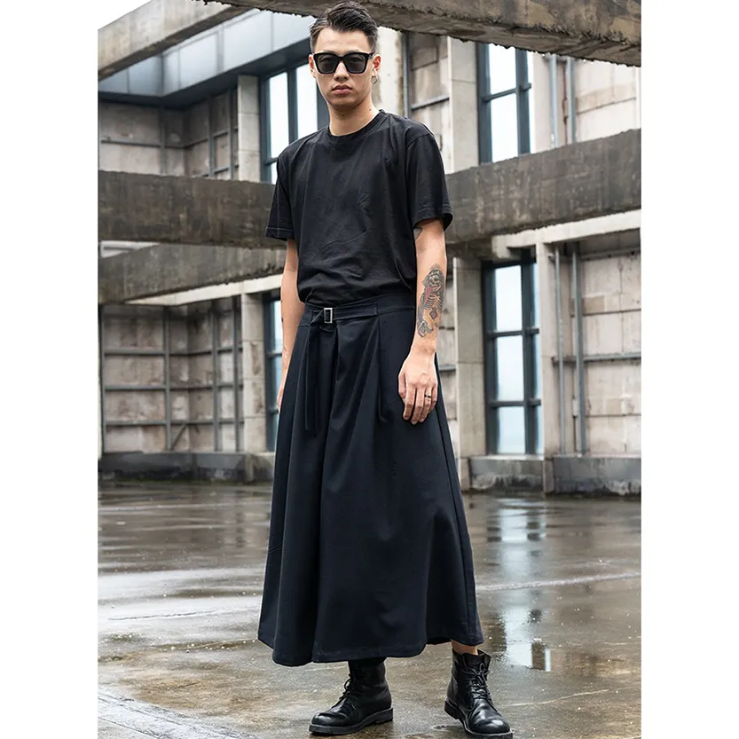 Funki Buys | Skirts | Men's Japanese Streetwear Long Skirt