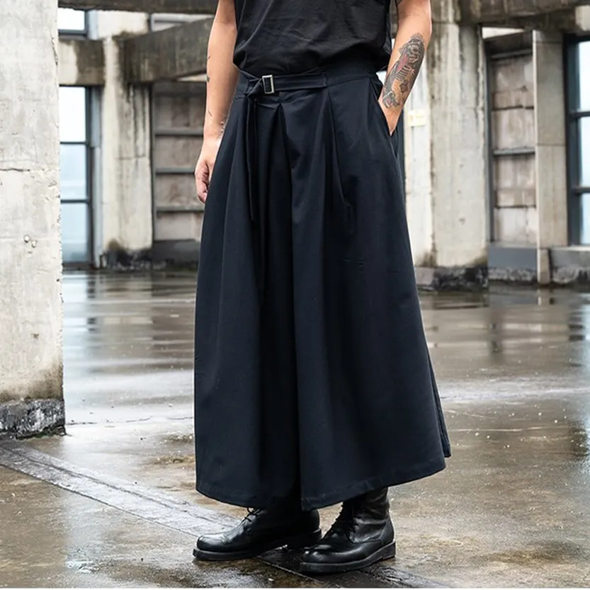 Funki Buys | Skirts | Men's Japanese Streetwear Long Skirt