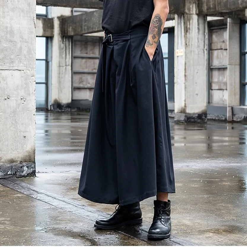 Funki Buys | Skirts | Men's Japanese Streetwear Long Skirt