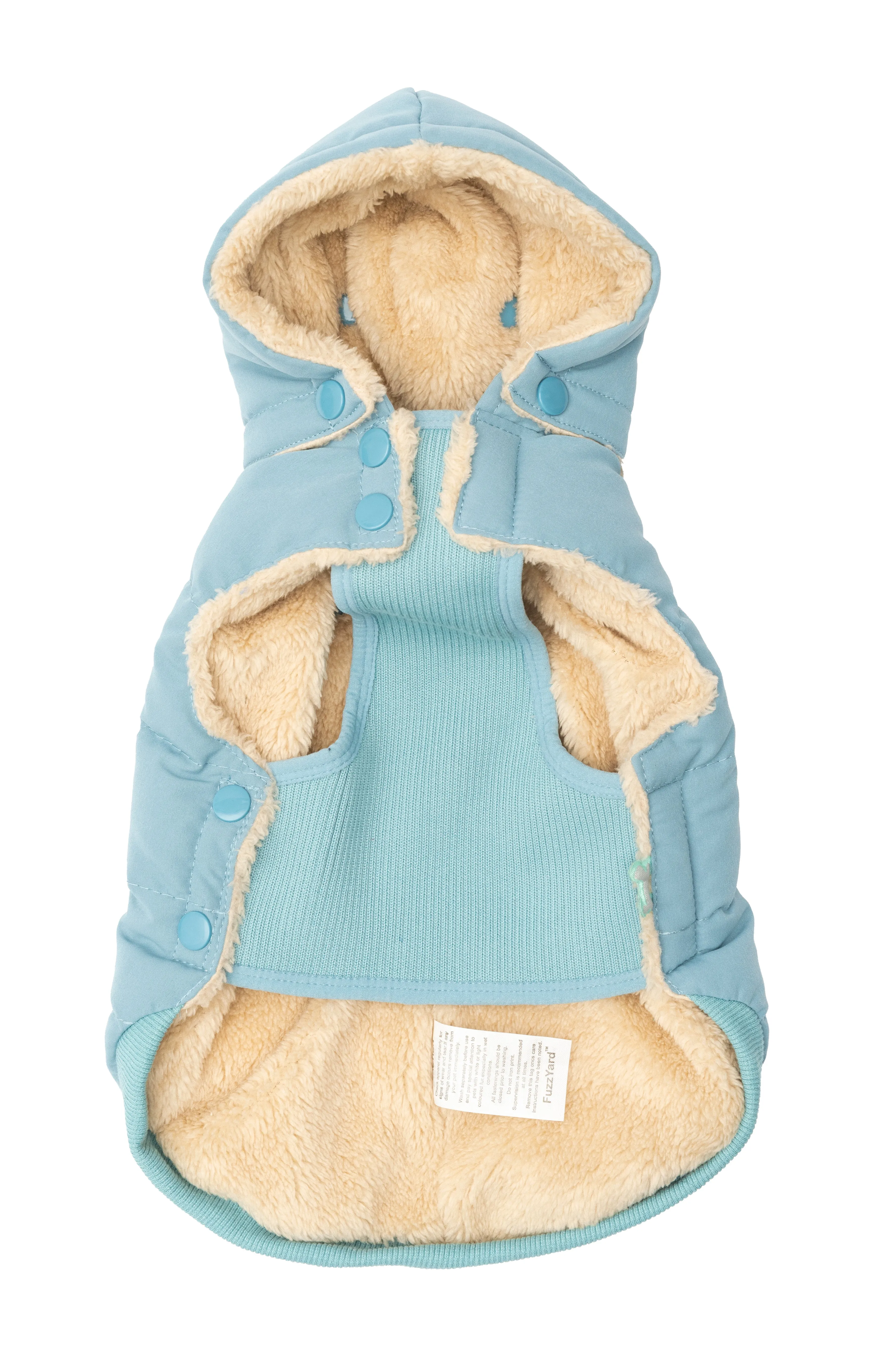 FuzzYard Essential Puffer Dog Jacket Blue