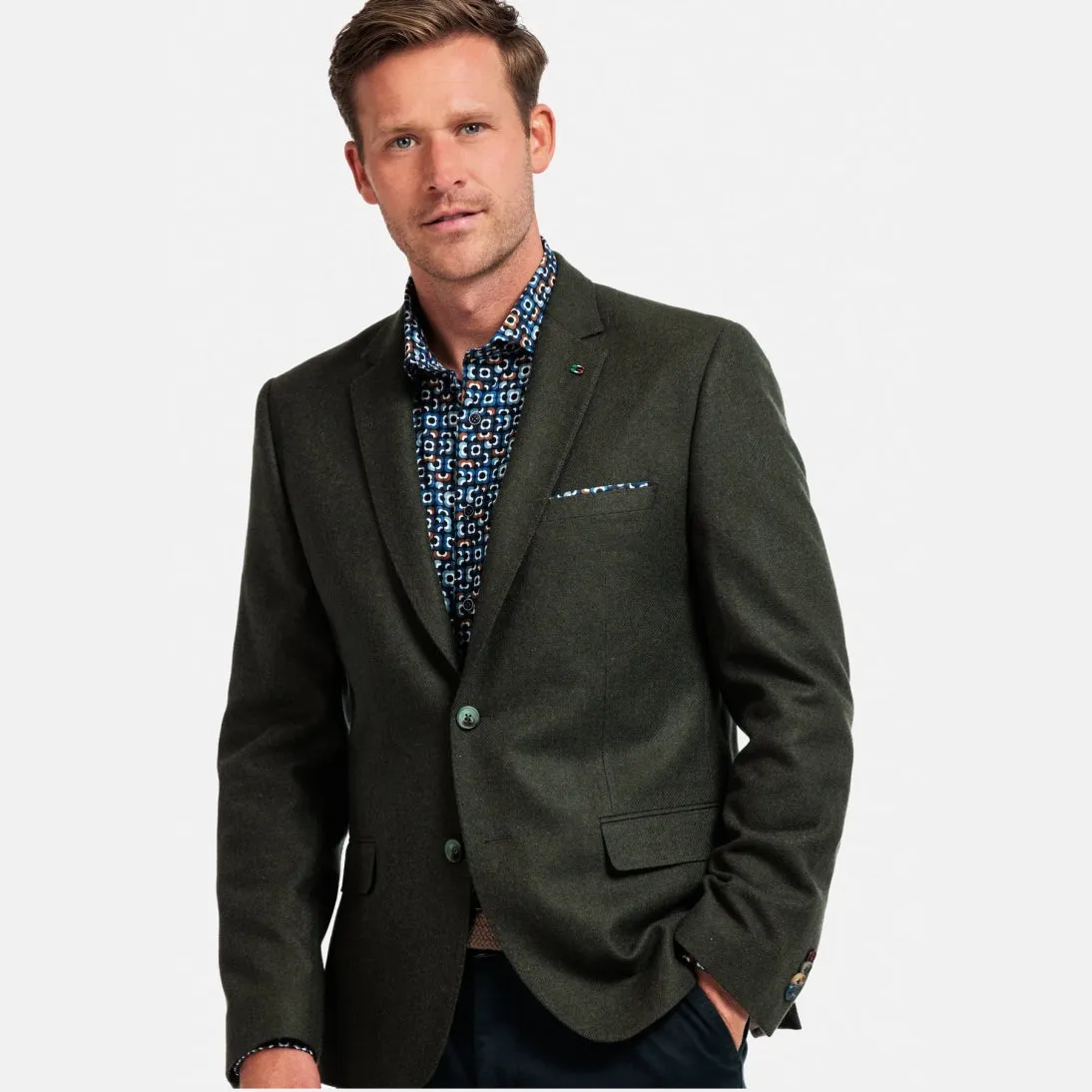 Giordano Wool Twill Sports Jacket Blazer Green 422610