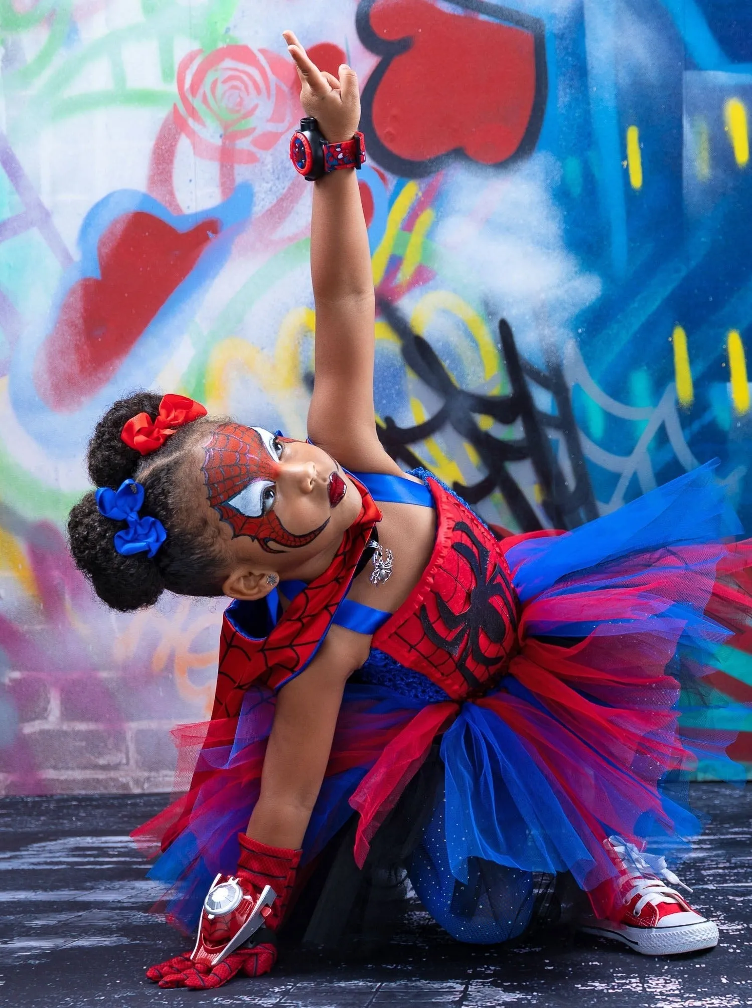 Girls Amazing Spider-Girl Inspired Tutu Costume Dress