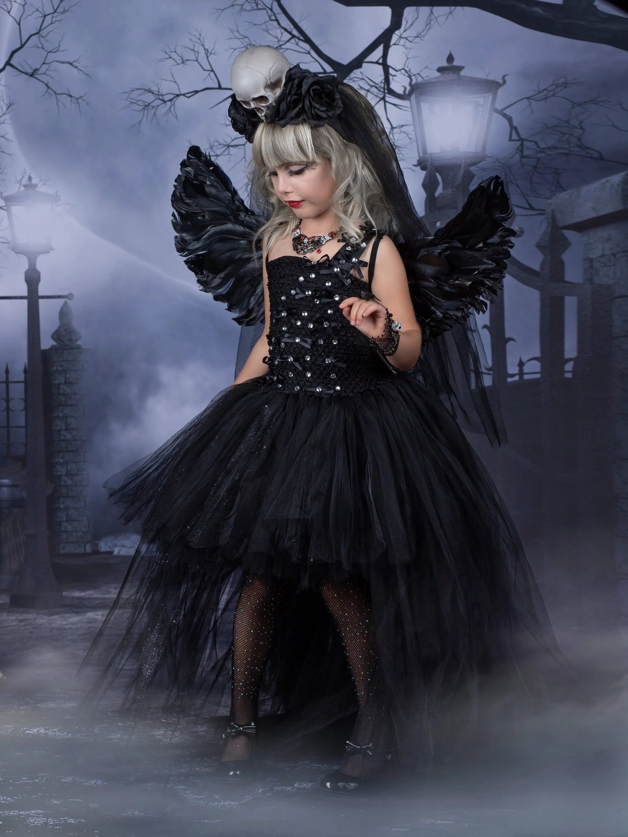 Girls Angel of Death Costume Dress