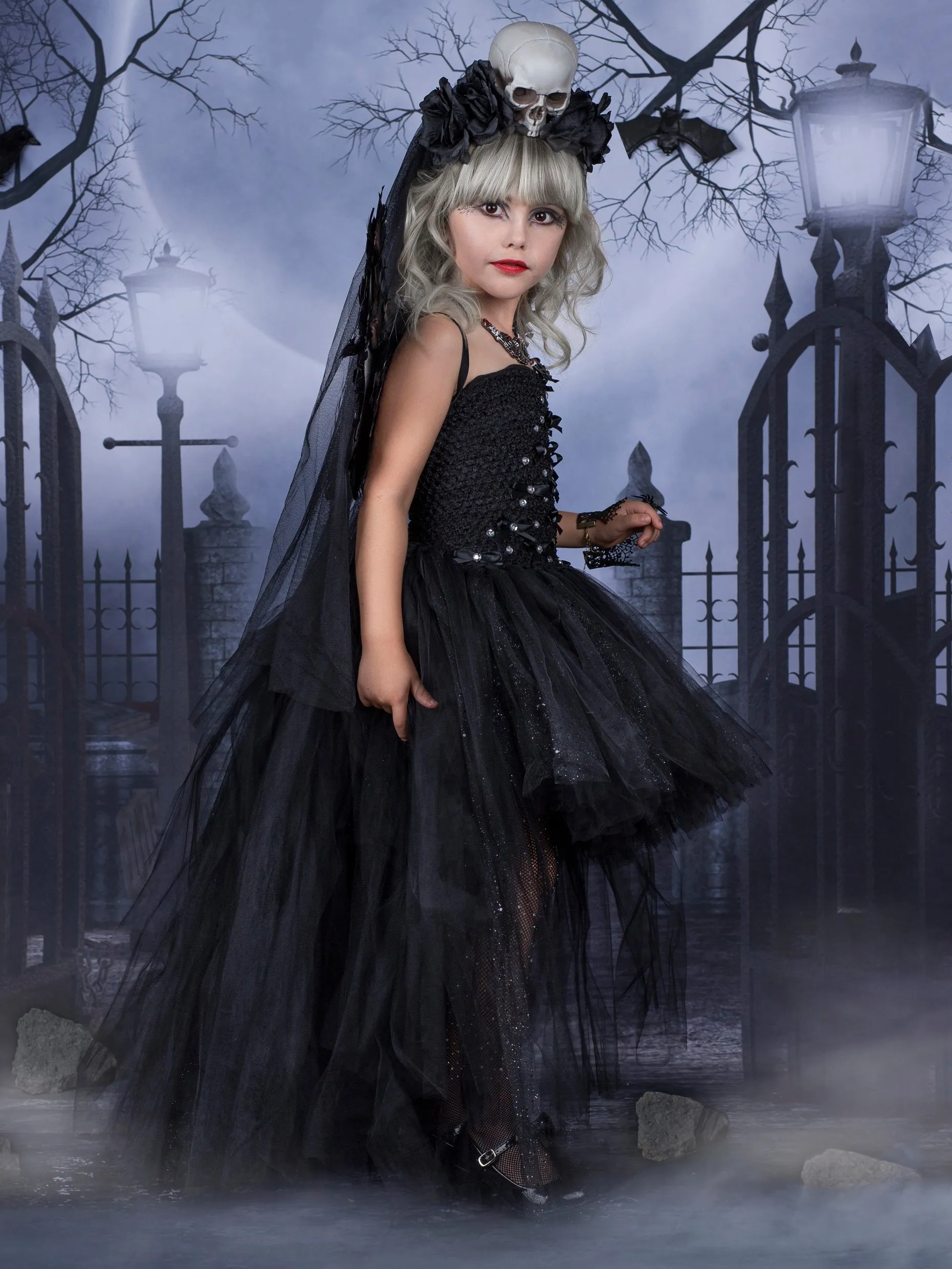 Girls Angel of Death Costume Dress