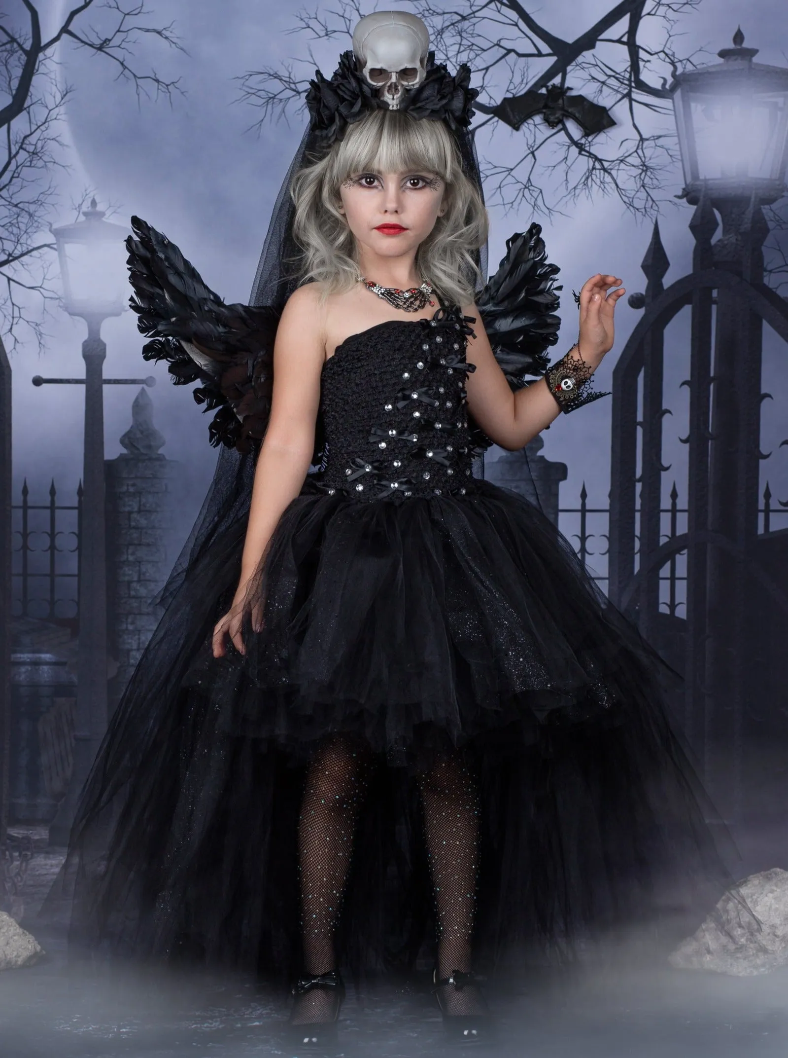 Girls Angel of Death Costume Dress