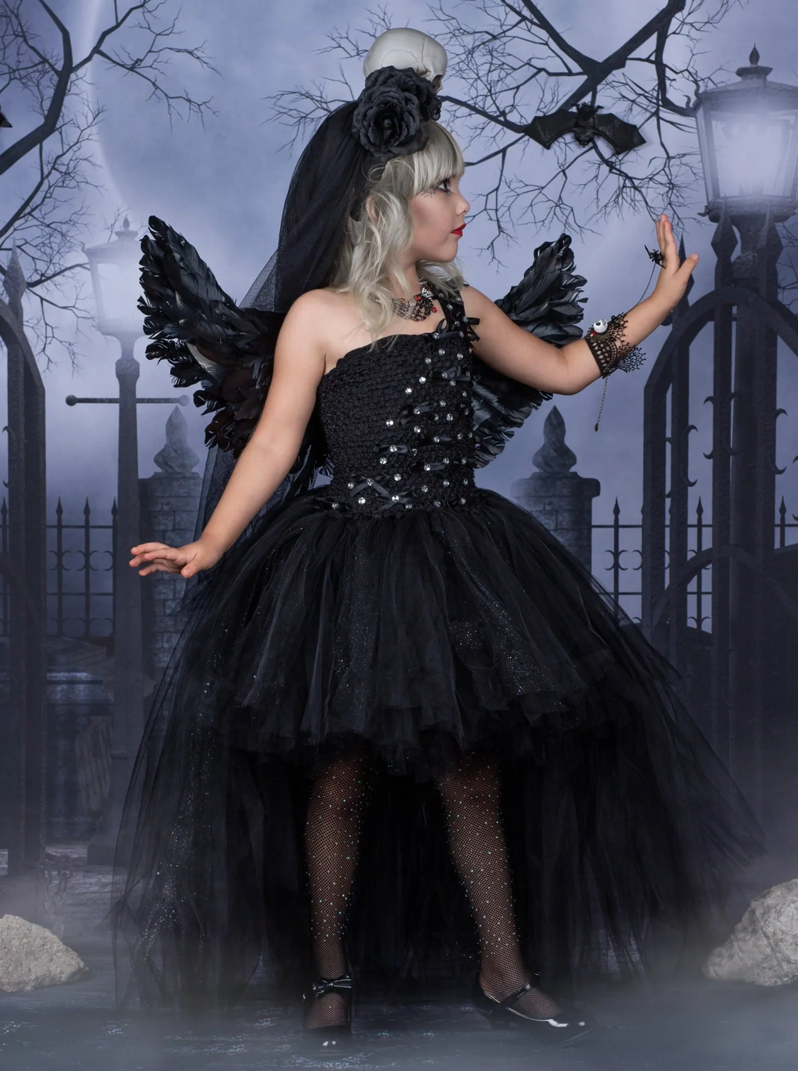 Girls Angel of Death Costume Dress