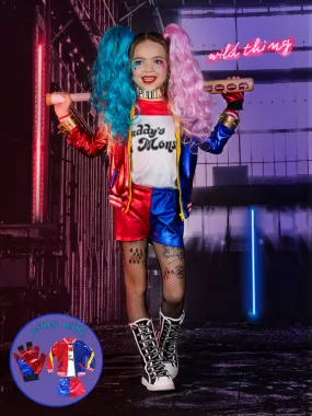 Girls Harley Quinn Inspired Costume Set