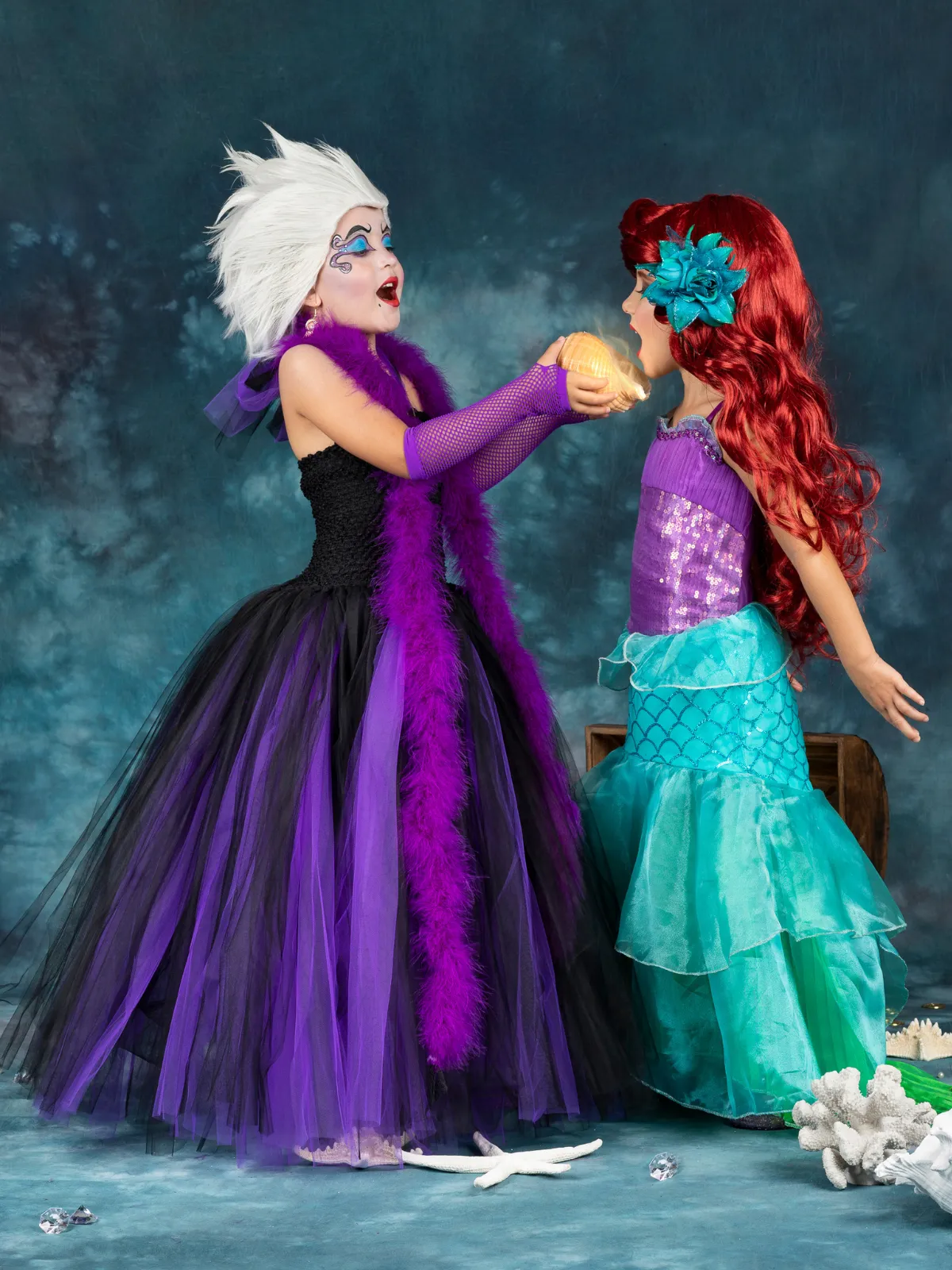 Girls Little Mermaid Inspired Princess Costume Dress