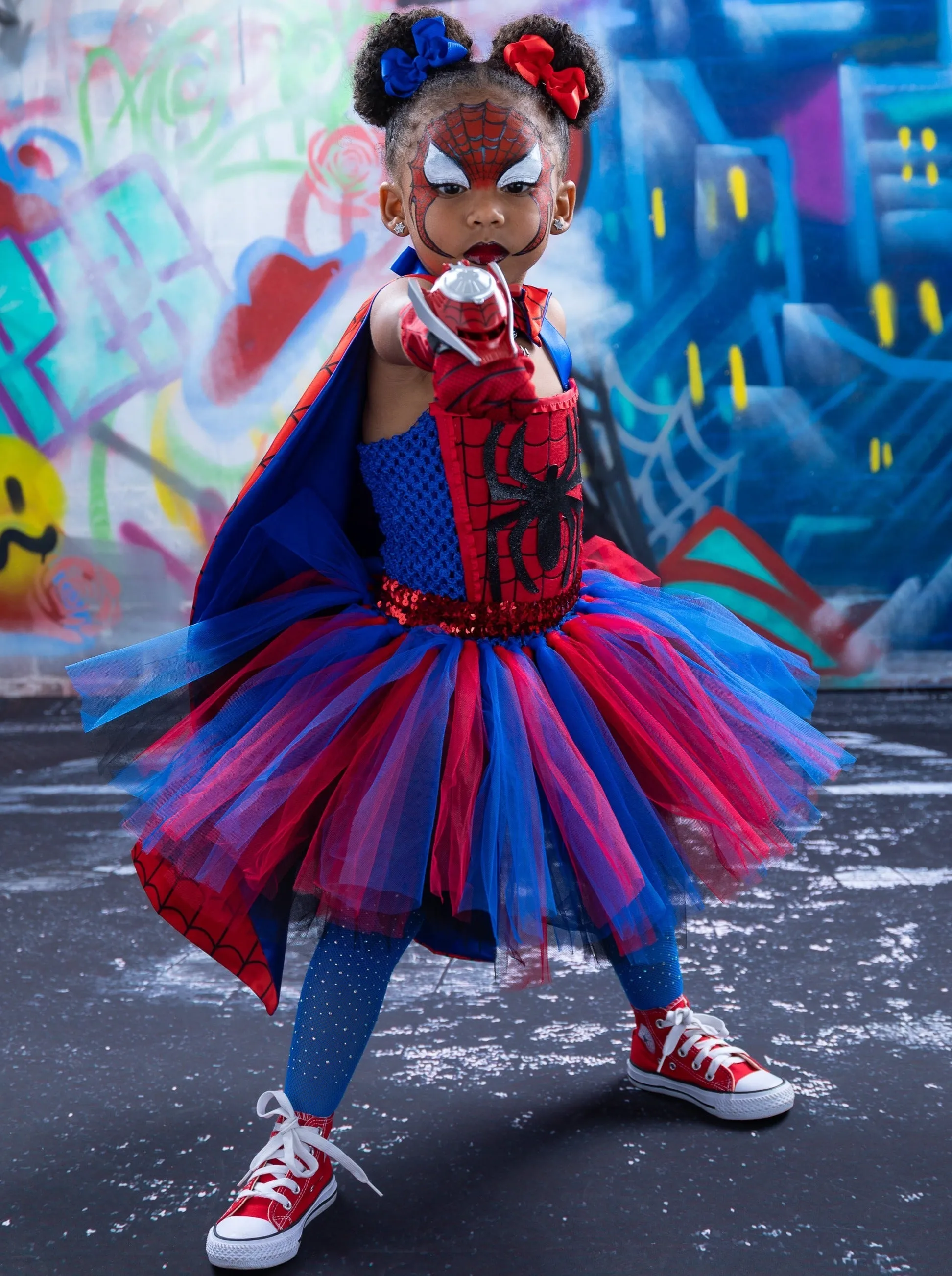 Girls Spider Superhero Tutu Costume Dress