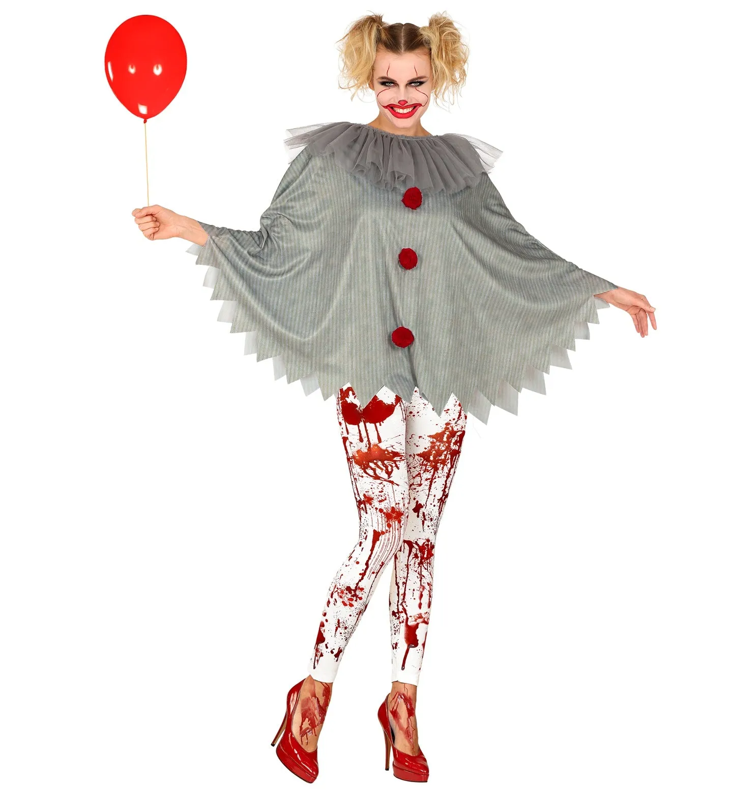 Horror Clown IT Poncho Adult