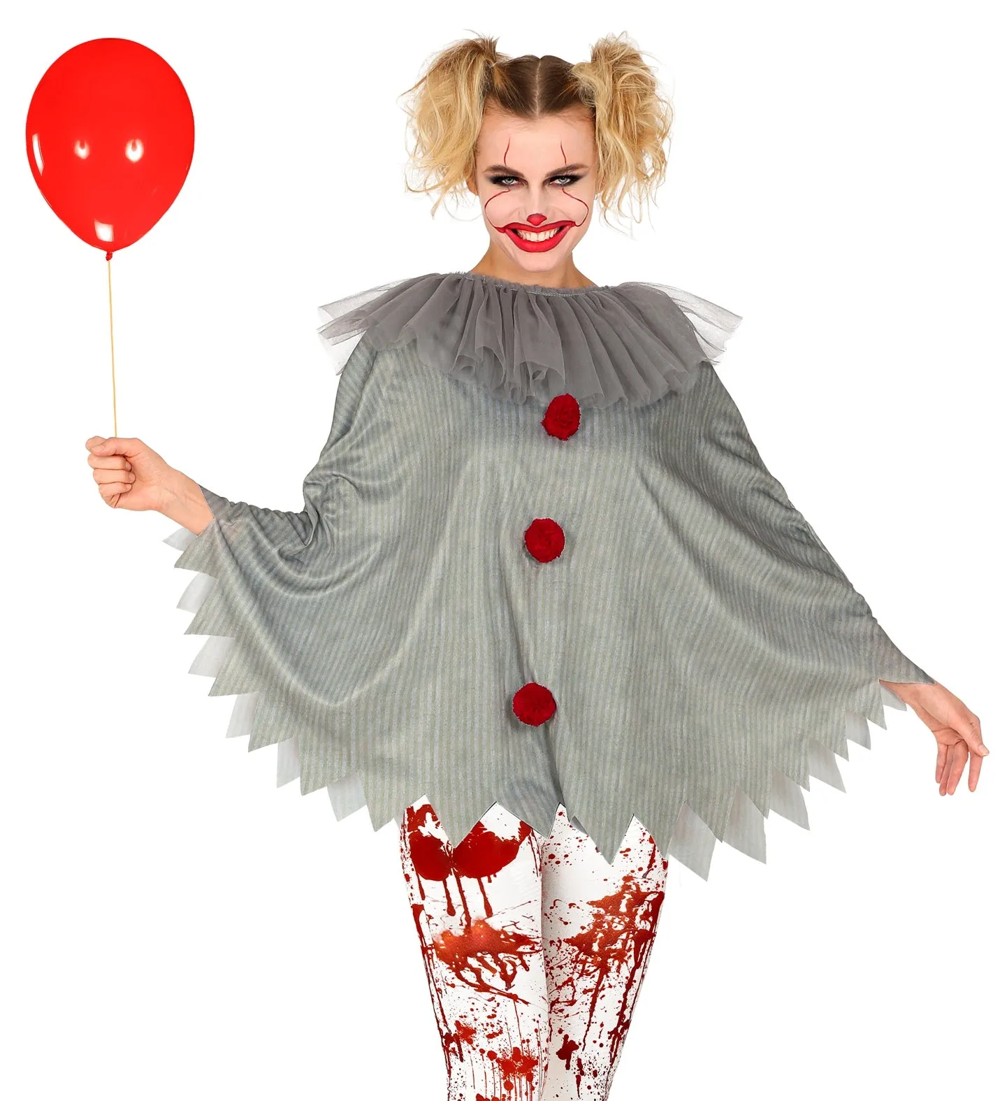 Horror Clown IT Poncho Adult