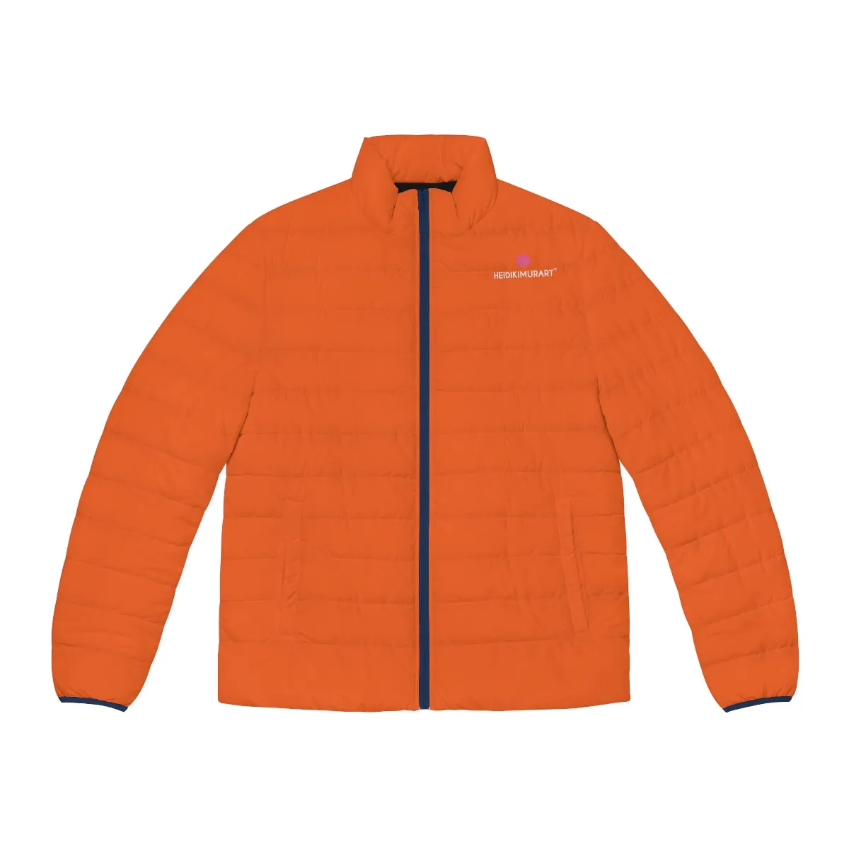 Hot Orange Color Men's Jacket, Best Men's Puffer Jacket