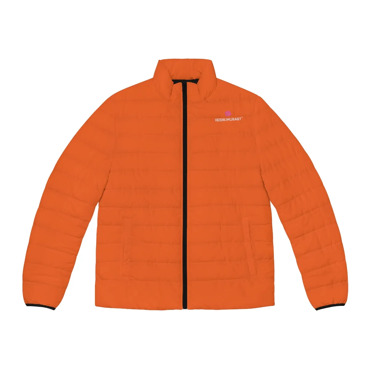 Hot Orange Color Men's Jacket, Best Men's Puffer Jacket