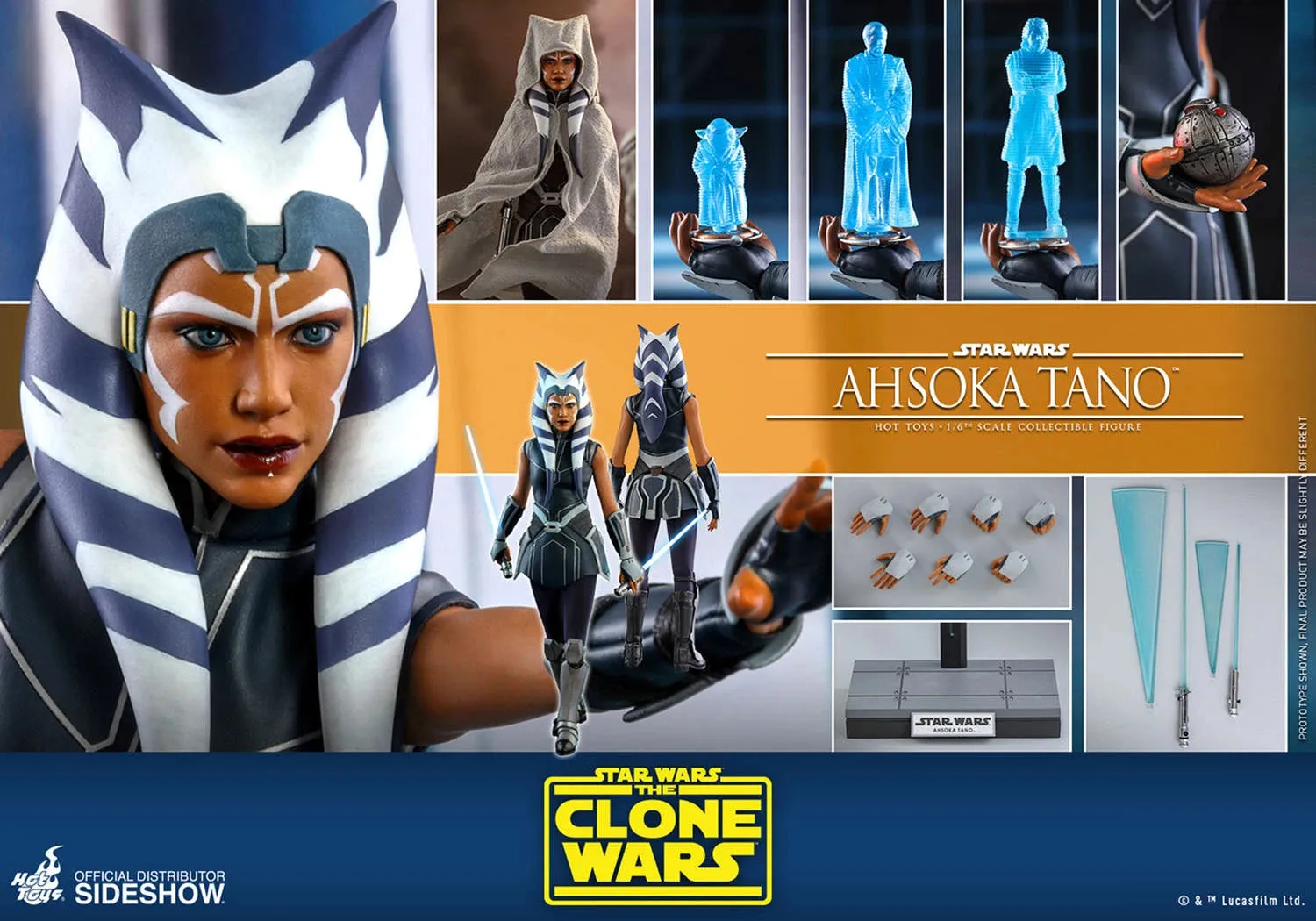 HOT TOYS STAR WARS THE CLONE WARS AHSOKA TANO 1/6 TMS021