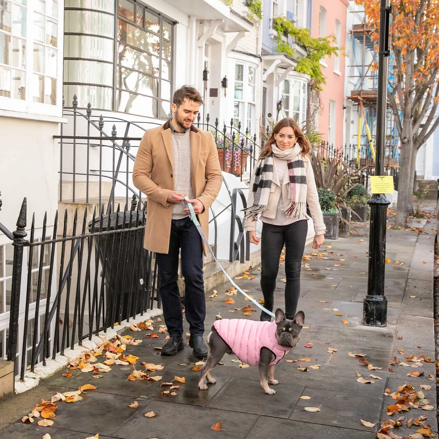 Hugo & Hudson Reversible Light Pink & Grey Puffer Jacket