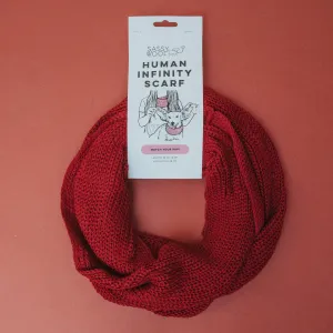 Human Infinity Scarf - Red