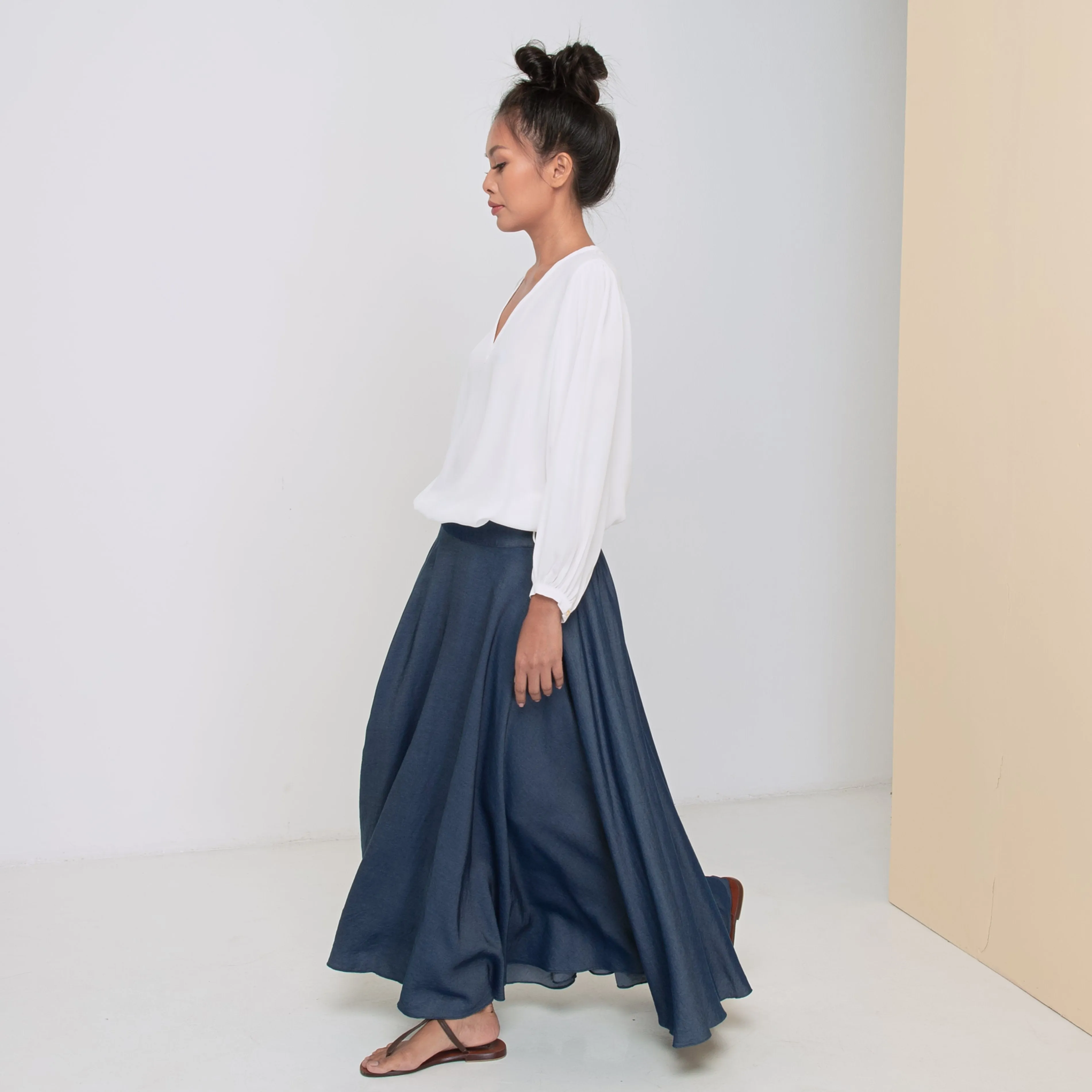 INFINITY SKIRT - Tencel Denim | Blue