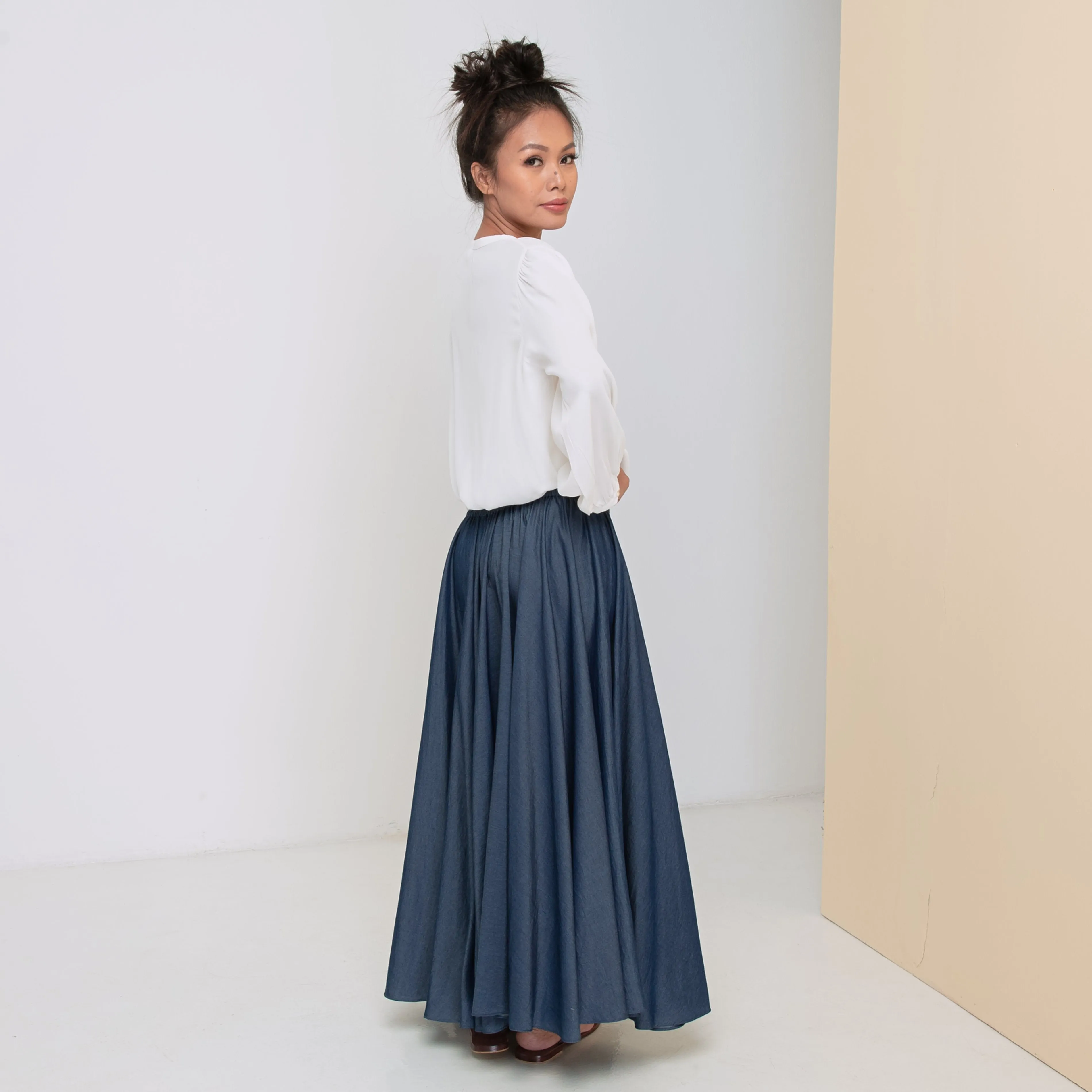 INFINITY SKIRT - Tencel Denim | Blue