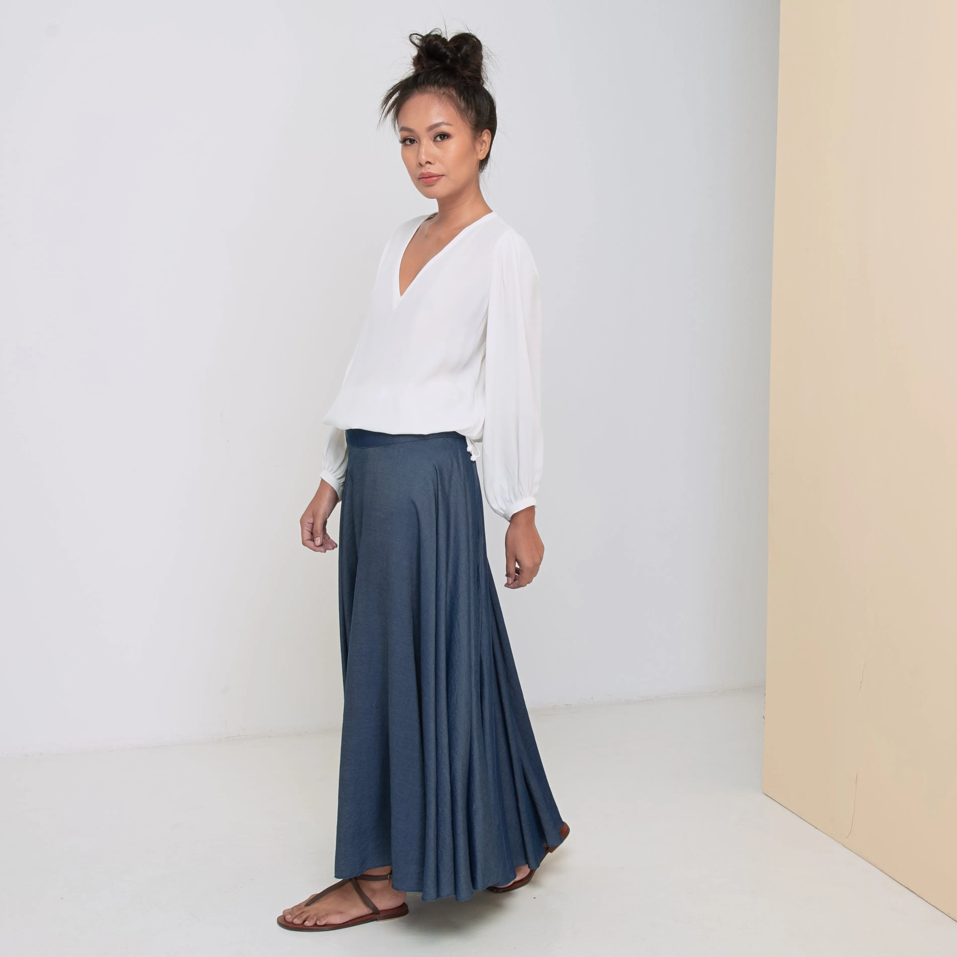 INFINITY SKIRT - Tencel Denim | Blue