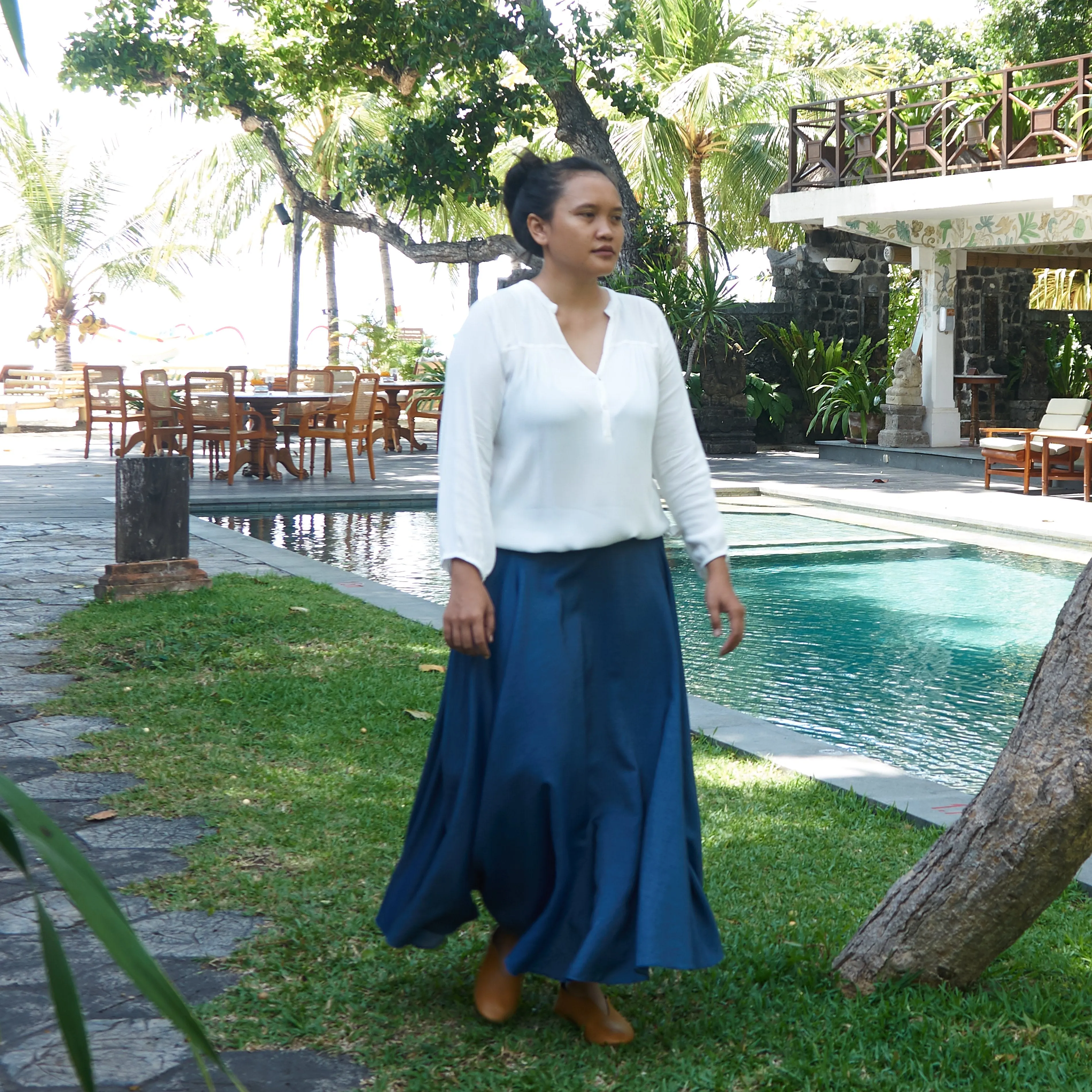 INFINITY SKIRT - Tencel Denim | Blue