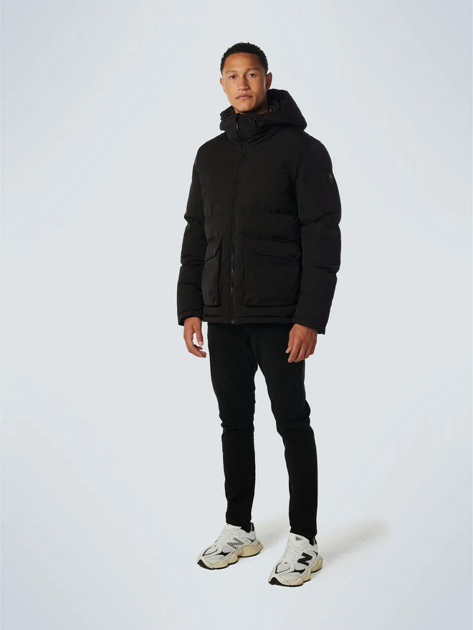 Jacket Short Fit Hooded Padded | Black