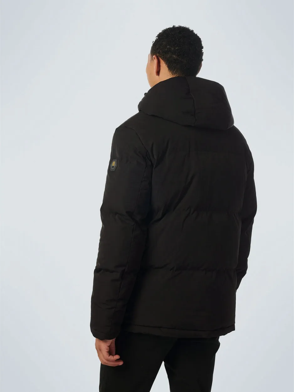 Jacket Short Fit Hooded Padded | Black