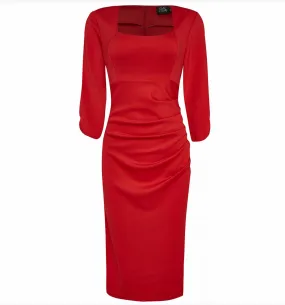 Judy Red Wiggle Dress by Dolly and Dotty