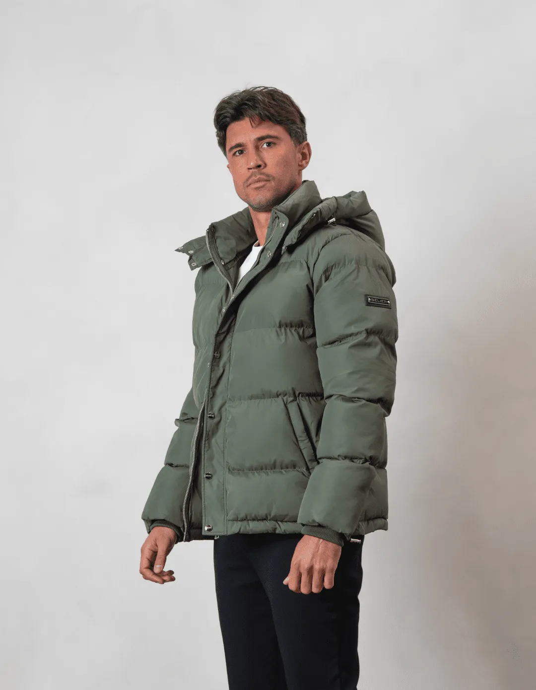 Khaki Puffer Jacket