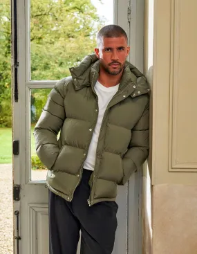 Khaki Puffer Jacket