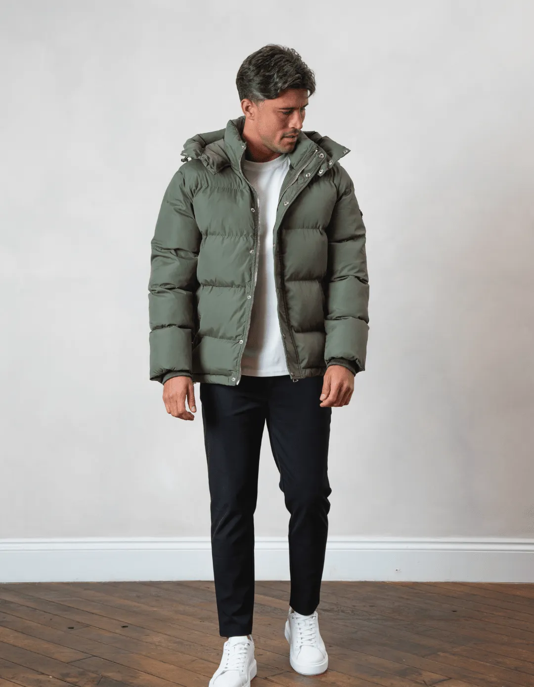 Khaki Puffer Jacket