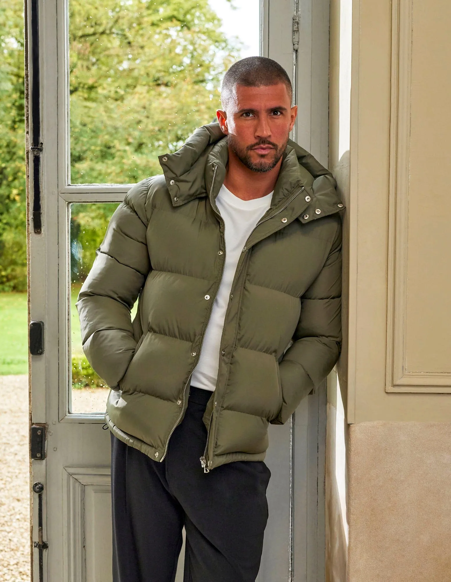 Khaki Puffer Jacket