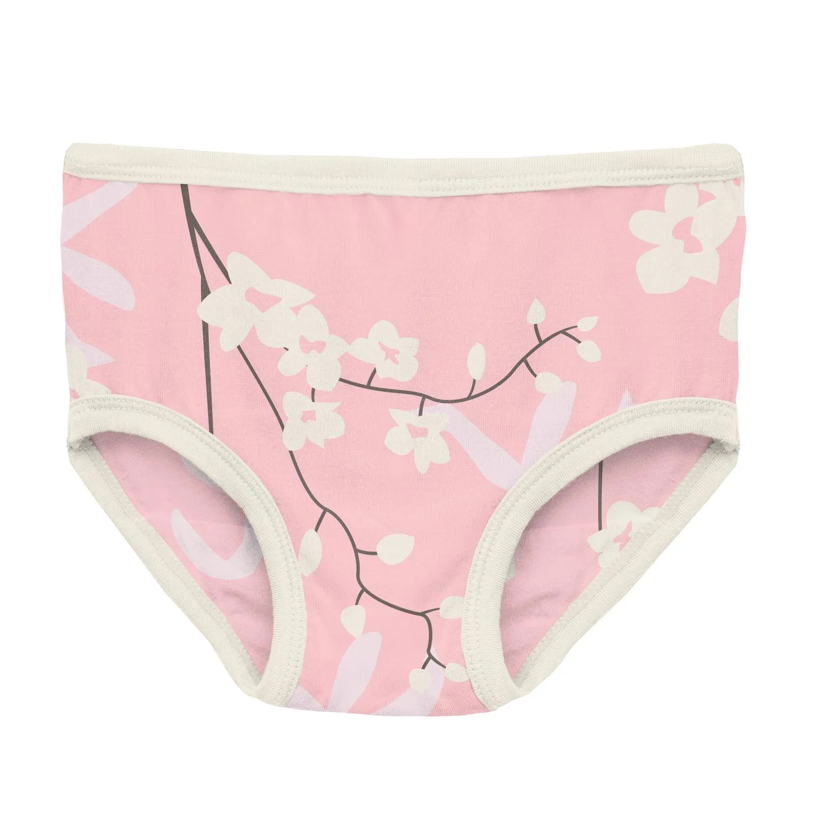 KicKee Pants Lotus Orchid Print & Natural Buds Girls Underwear Set