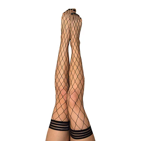 Kixies Michelle Large Net Fishnet Stockings -  All Sizes