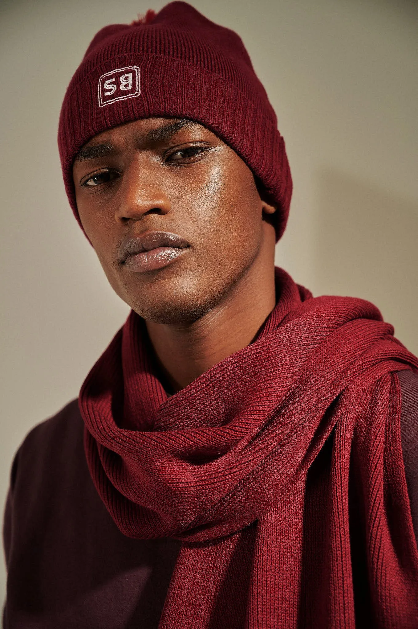 Knitted scarf with logo from GEN Z capsule collection