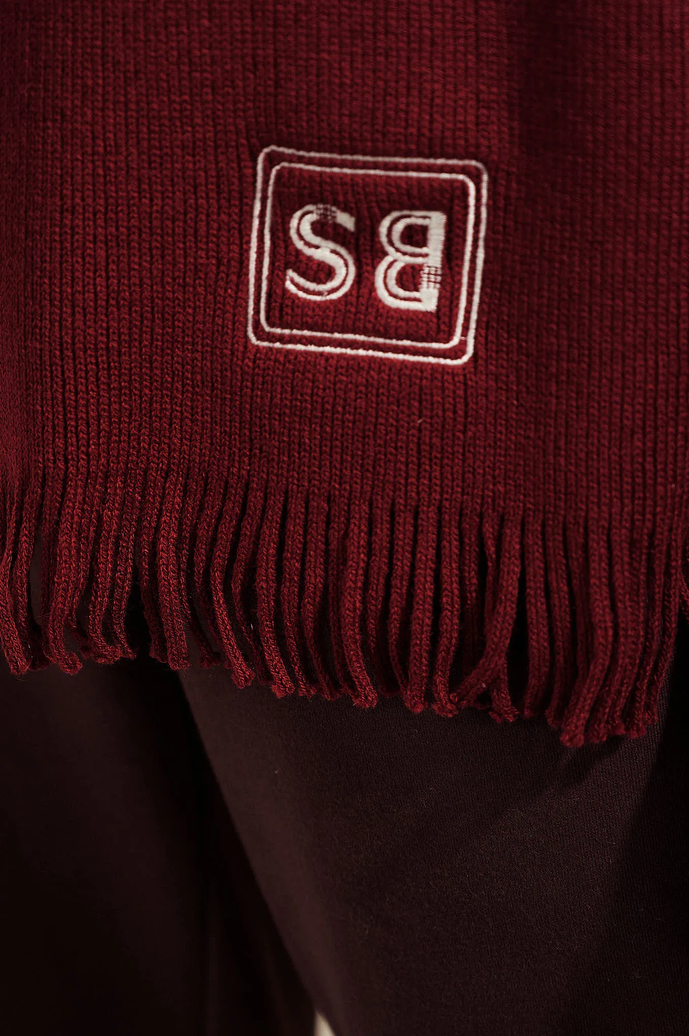 Knitted scarf with logo from GEN Z capsule collection