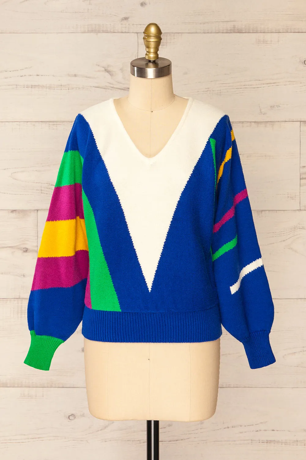 Larot | Colourful V-Neck Sweater