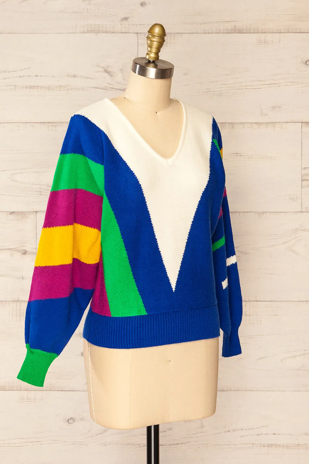 Larot | Colourful V-Neck Sweater